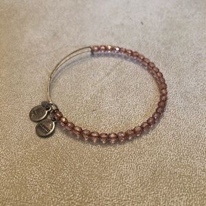 Pink beads on silver Alexa and Ani Stacker